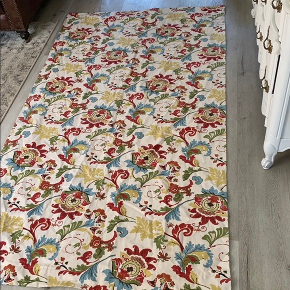 Set‎ of 4 Floral Patterned blackout curtains classic traditional red blue green - Picture 5 of 17